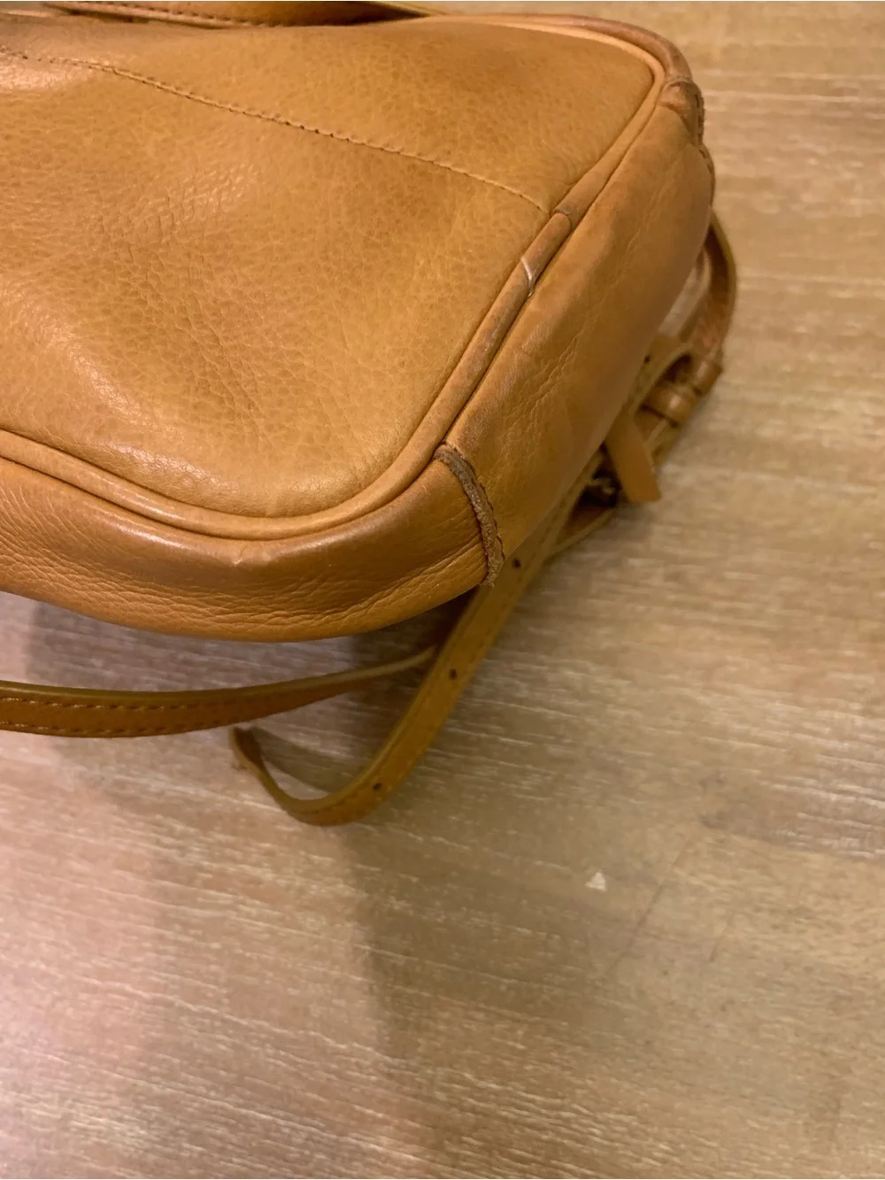 American Leather Company Leather Crossbody Messenger Bag in Tan